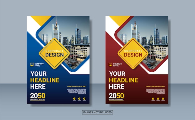 Professional corporate book cover template