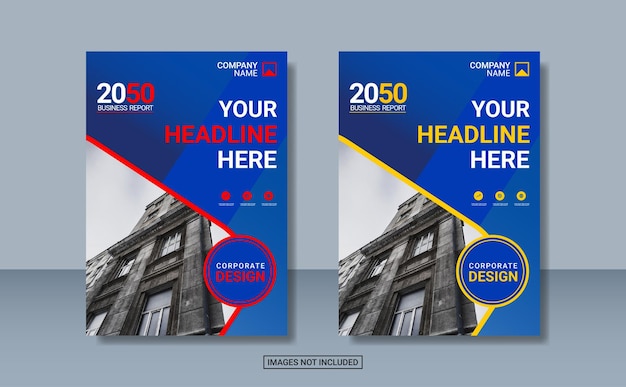 Professional corporate book cover template