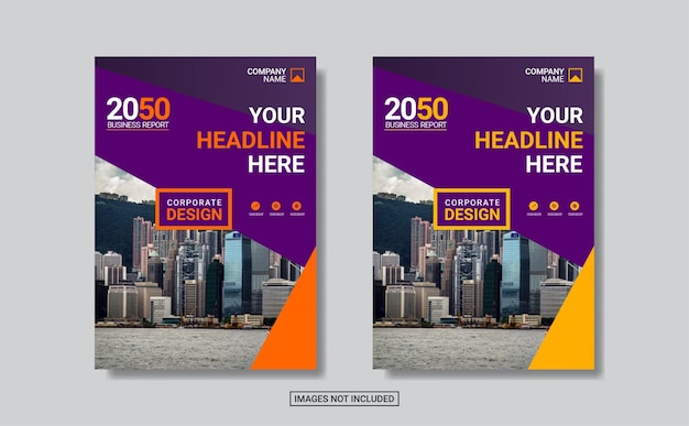 Professional corporate book cover template