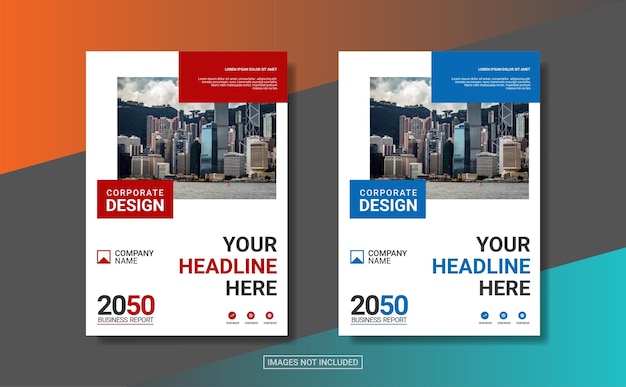 Vector professional corporate book cover template