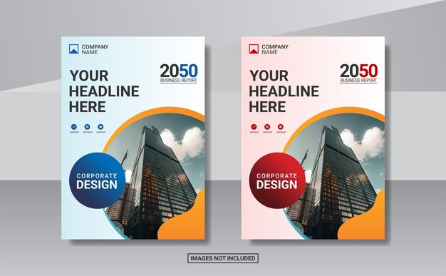 Professional corporate book cover template