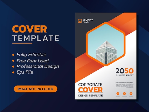 Professional corporate book cover template