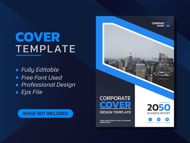 Professional corporate book cover template