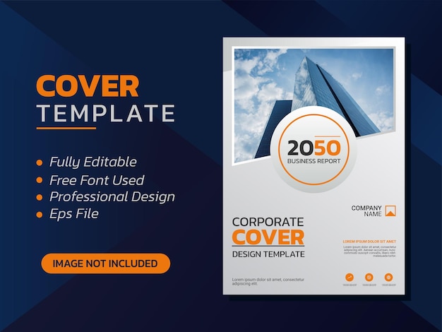 Professional corporate book cover template