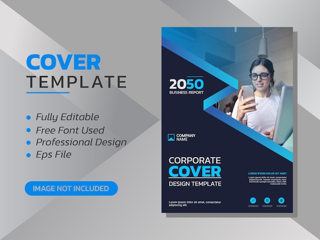 Professional corporate book cover template