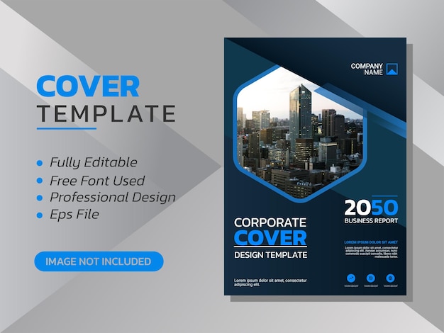 Professional corporate book cover template