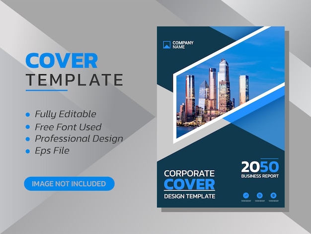 Professional corporate book cover template