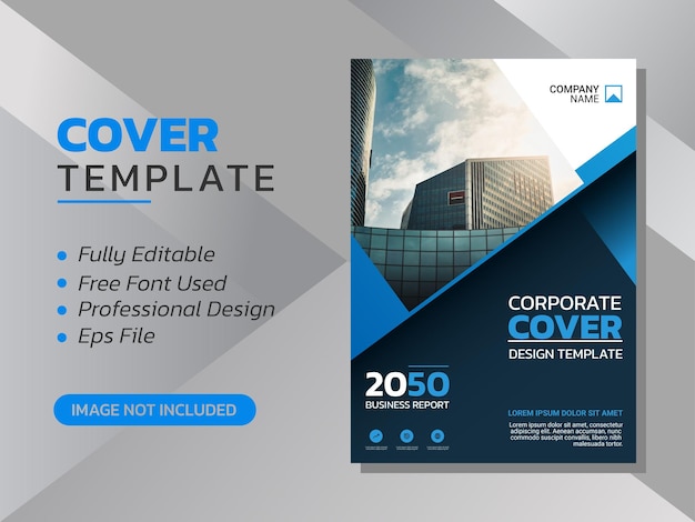 Professional corporate book cover template