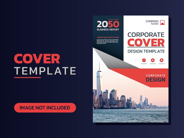 Professional corporate book cover template