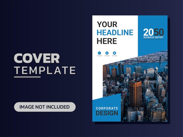 Professional corporate book cover template