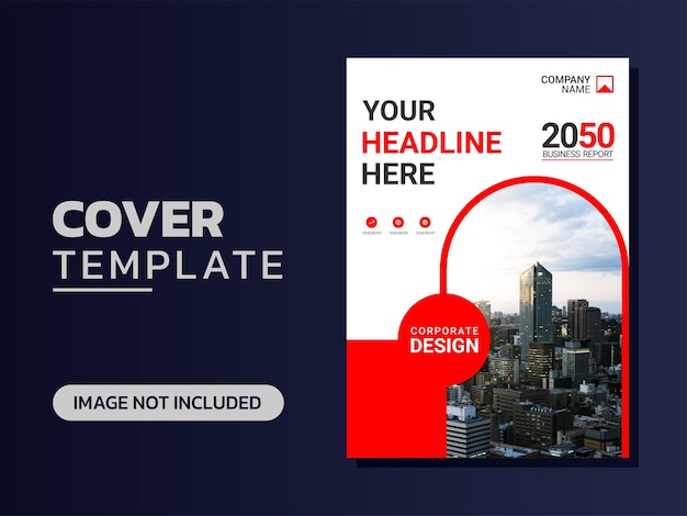 Professional corporate book cover template