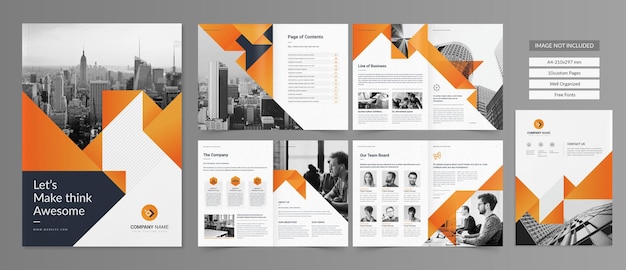 Vector professional corporate brochure or booklet template