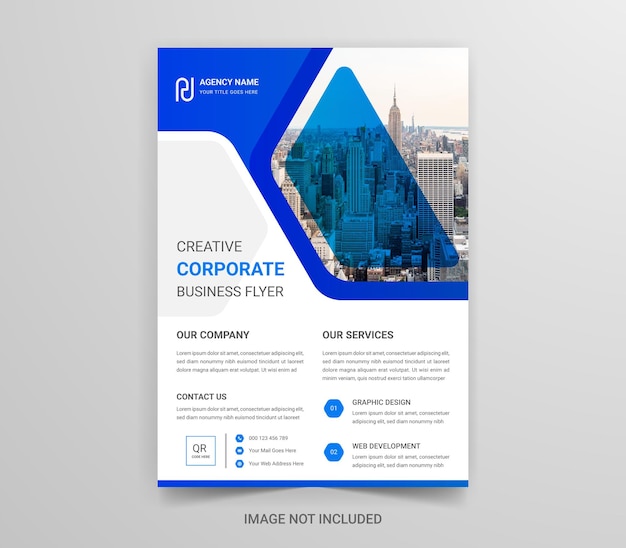 Professional corporate business agency modern and multipurpose creative flyer template design