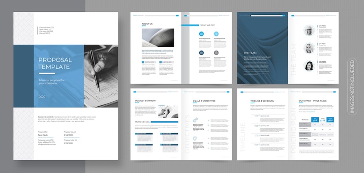 Vector professional corporate business brochure or booklet template