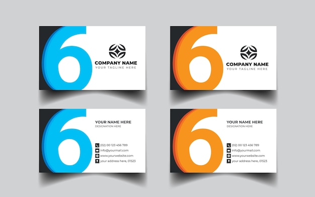 Vector professional corporate business card design template