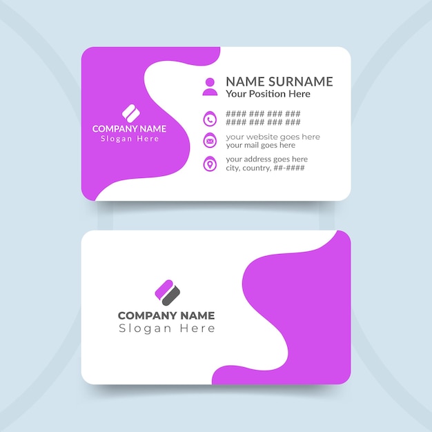 Professional corporate business card design template