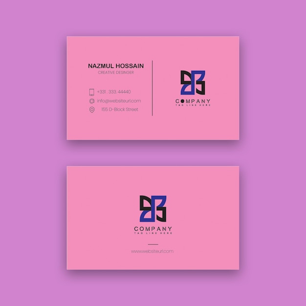 Professional corporate business card design and template