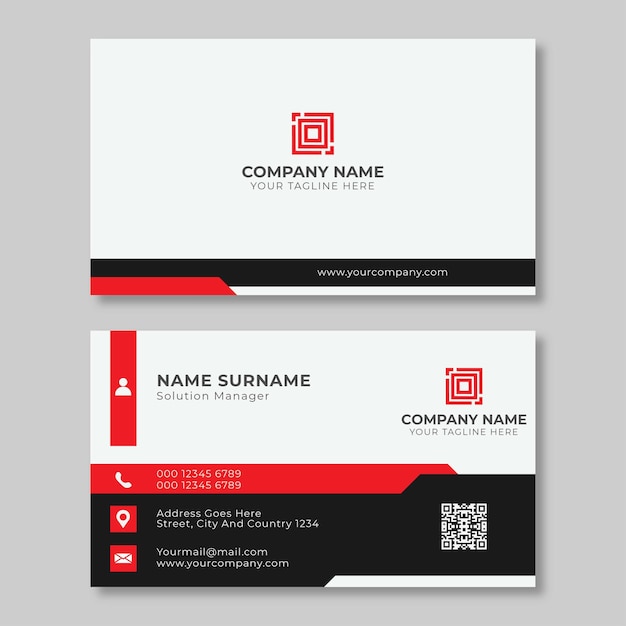 Professional corporate business card template