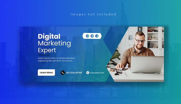 Vector professional corporate business facebook cover design template