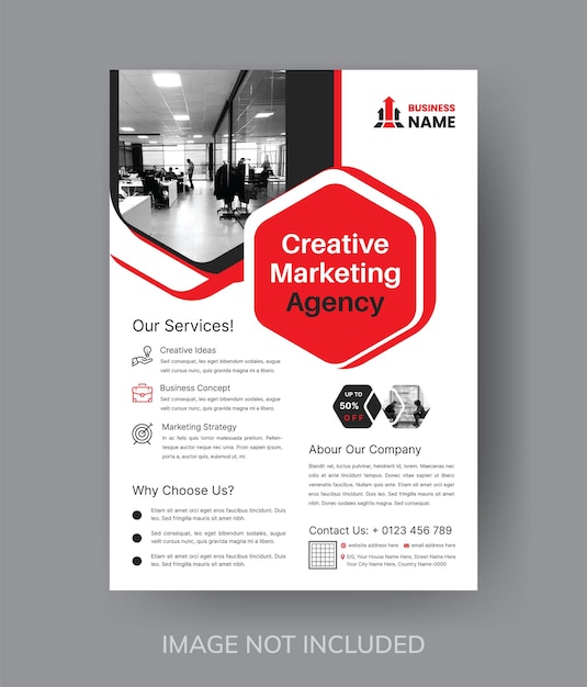 Vector professional corporate business flayer design marketing abstract flyer modern one pager template