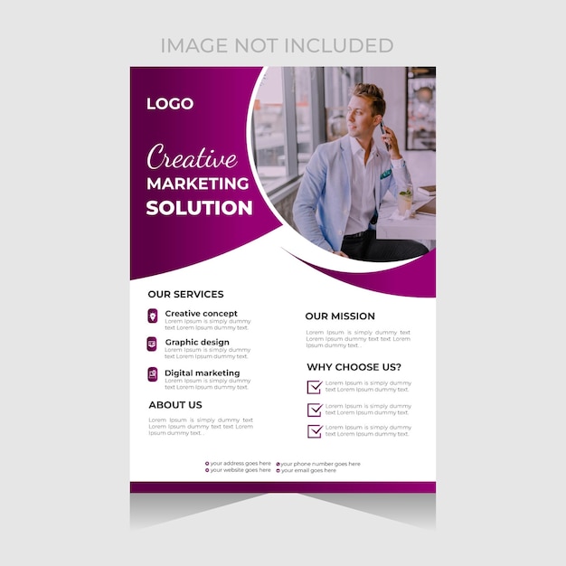 Professional corporate business flyer design template