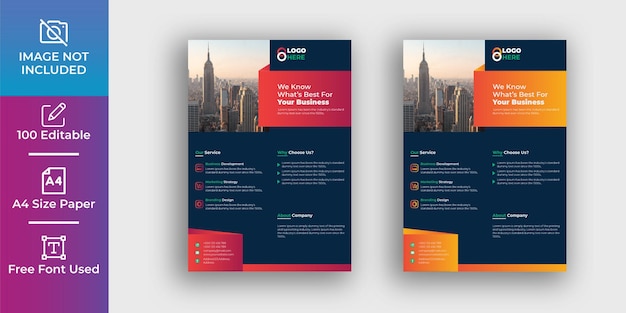 Professional Corporate or Business Flyer Design Template