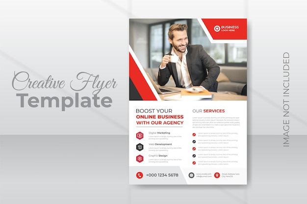 Professional corporate business flyer design template