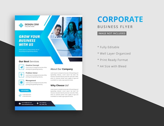 Professional corporate business flyer design