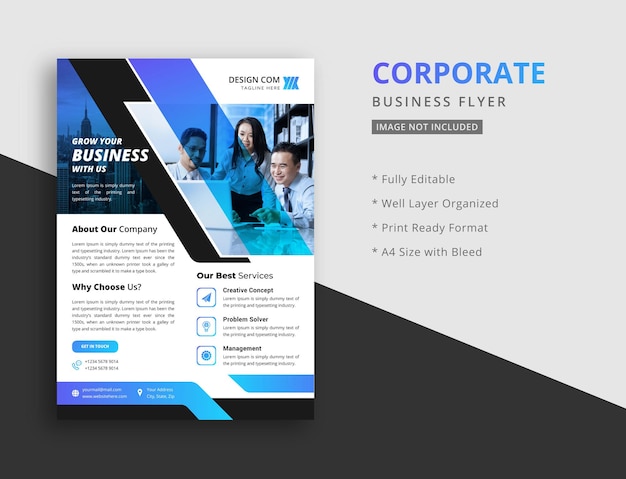 Vector professional corporate business flyer design