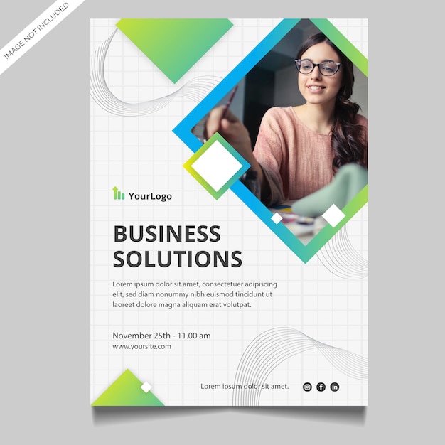 Vector professional corporate business flyer poster brochure abstract template design vector elegant