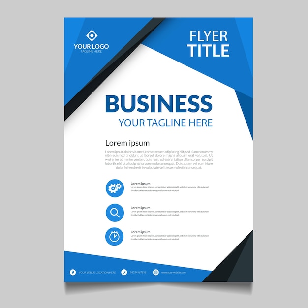 Professional corporate business flyer poster brochure abstract template design vector elegant