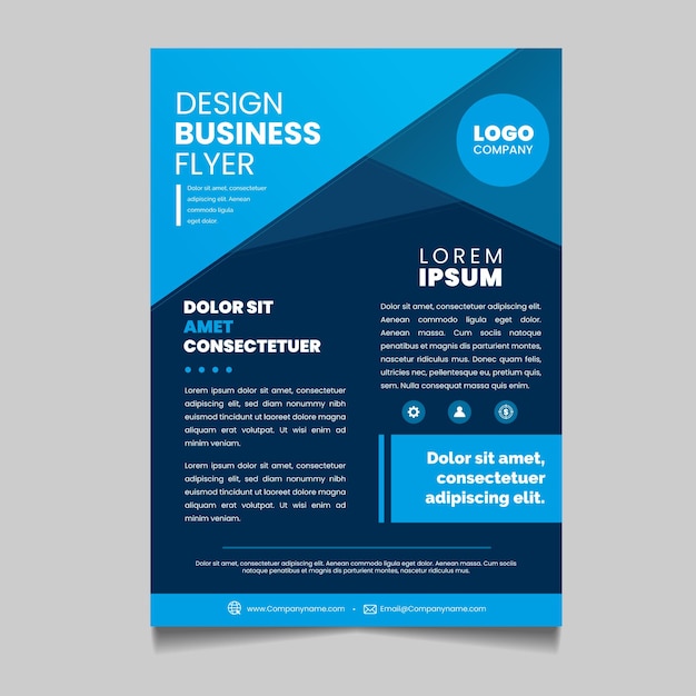 Vector professional corporate business flyer poster brochure abstract template design vector elegant
