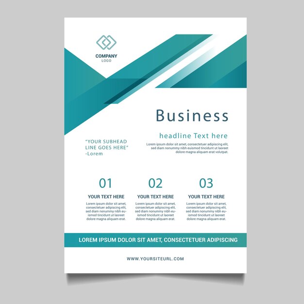 Vettore professional corporate business flyer poster brochure abstract template design vector elegante