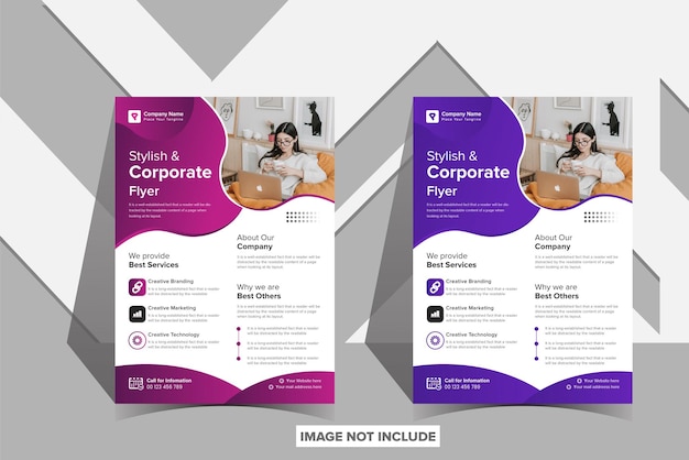 Vector professional corporate business flyer template concept