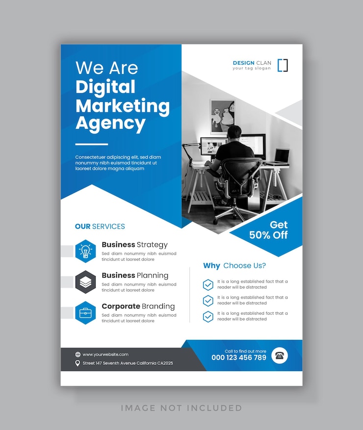 Vector professional corporate business flyer template