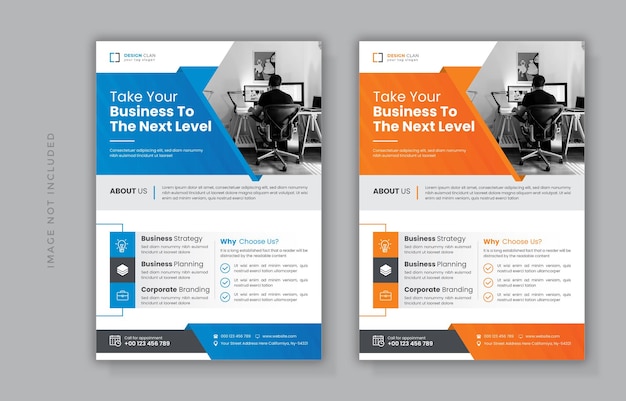 Vector professional corporate business flyer template