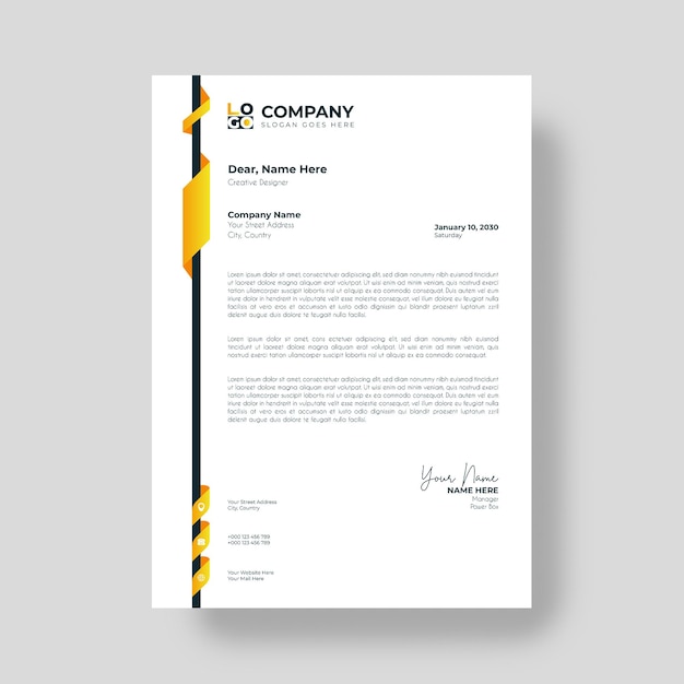 Professional Corporate Business Letter Head Template