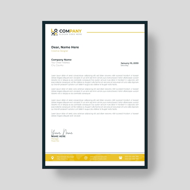 Professional Corporate Business Letter Head Template