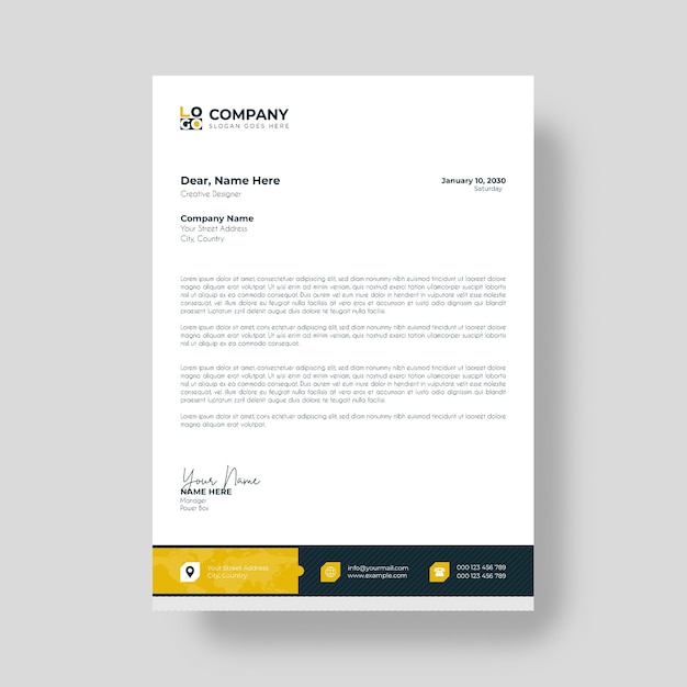 Professional Corporate Business Letter Head Template