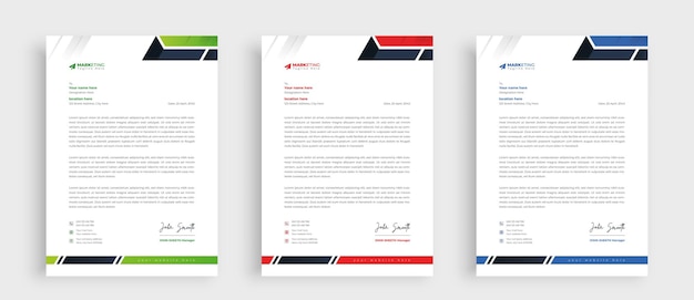 Professional corporate business letterhead template design