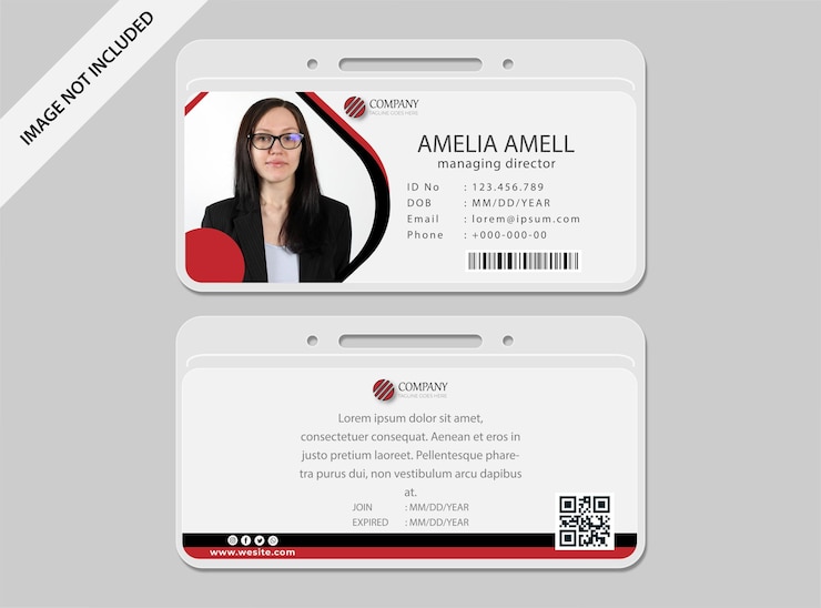 Vector professional corporate clean id card template