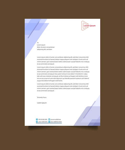 professional corporate company business colorful letterhead template design