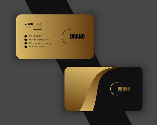 Vector professional corporate company minimal business card mockup design template