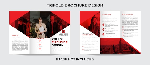 Professional corporate creative modern business trifold brochure design template