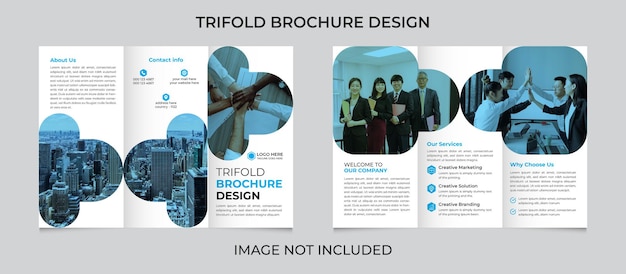 プロフェッショナルな企業の創造的なモダンなビジネス 3 つ折りパンフレットのデザイン テンプレート