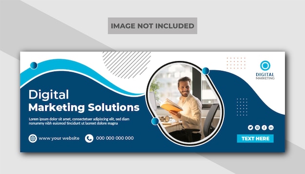 Vector professional corporate facebook cover marketing with business promotion social media banner post tem