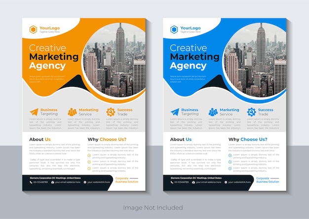 Professional corporate flyer design, business flyer template, premium vector