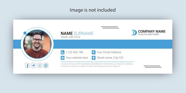 Design professionale della firma e-mail per la copertura dell'identità aziendale