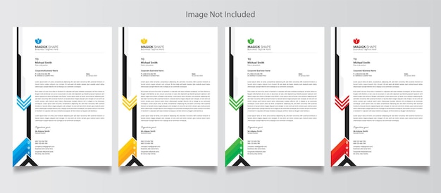 Professional corporate letterhead design template
