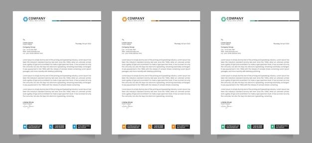 Vector professional corporate letterhead template design for your business project vector design